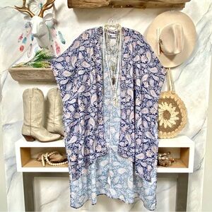 Beautiful boho Cape/cover up w resort vacay beach vibe